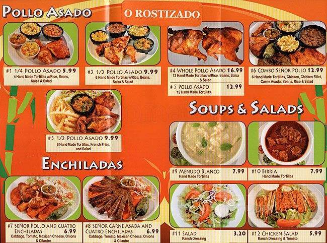 El Senor Pollo De Kent - Kent, WA menu_pic