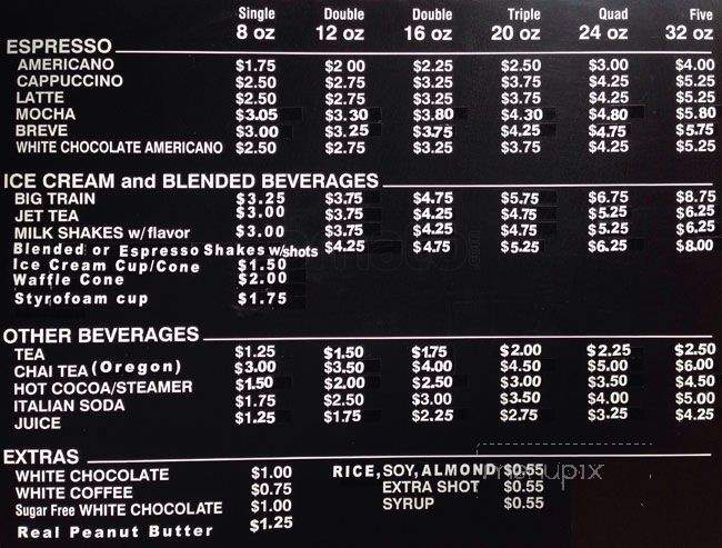 Cavallo Espresso - Bonney Lake, WA menu_pic