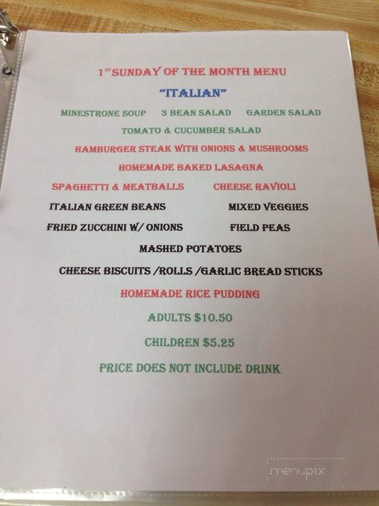 Ya'll Come Back - Rainsville, AL menu_pic