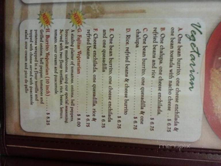 Los Arcos - Fort Payne, AL menu_pic
