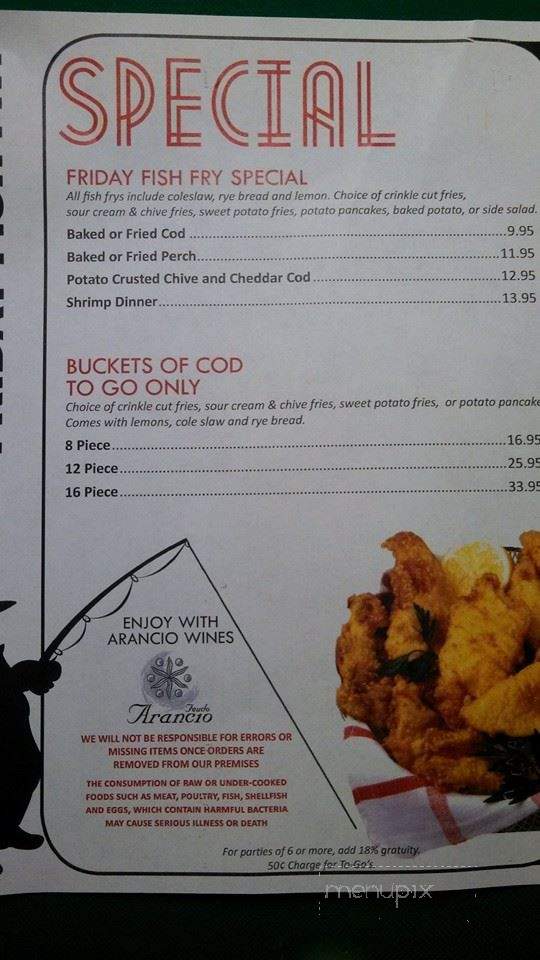 On the Rocks - Merton, WI menu_pic