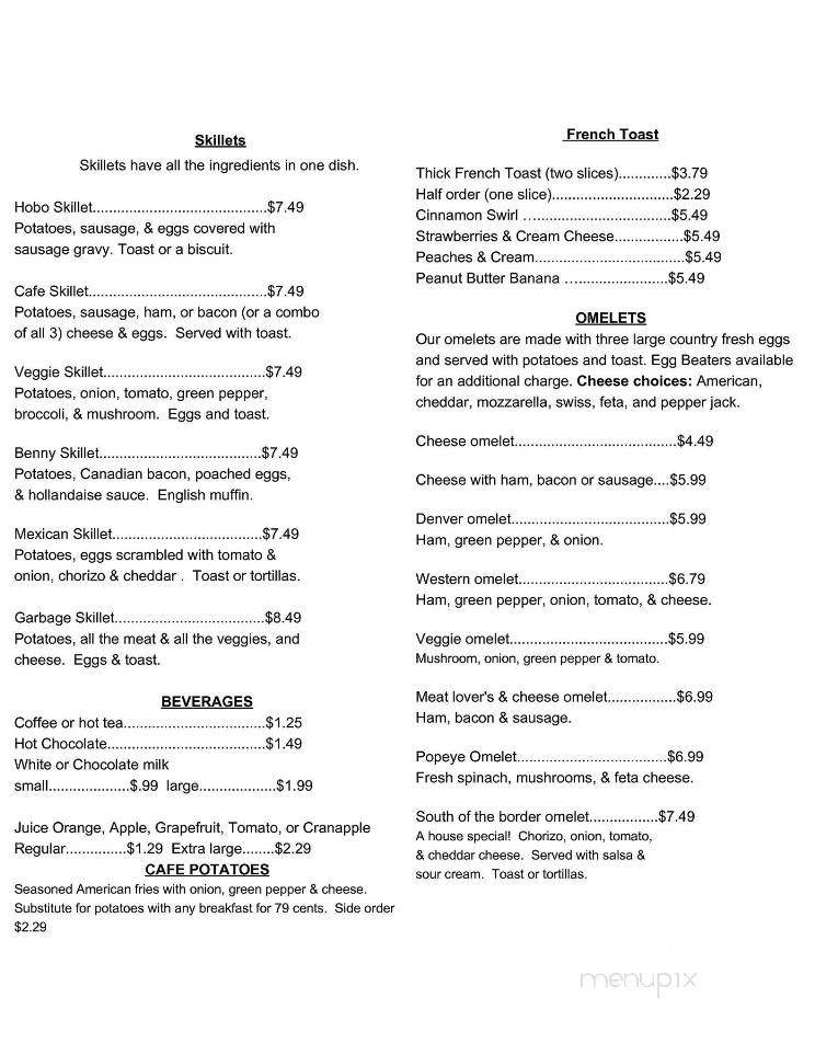 Countryside Restaurant - Darien, WI menu_pic