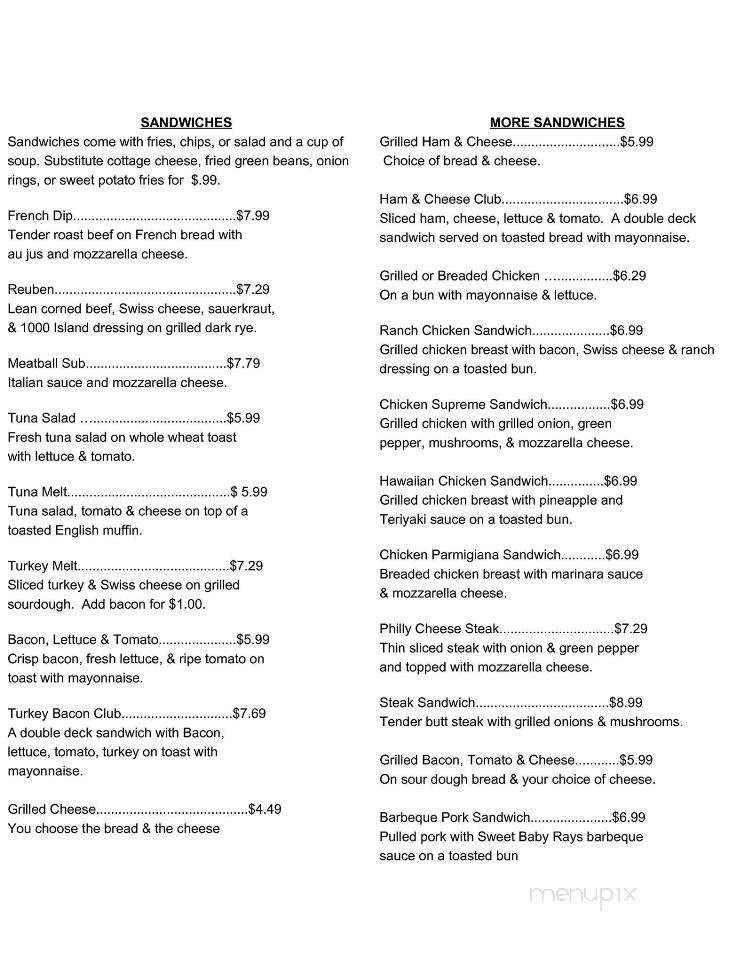 Countryside Restaurant - Darien, WI menu_pic