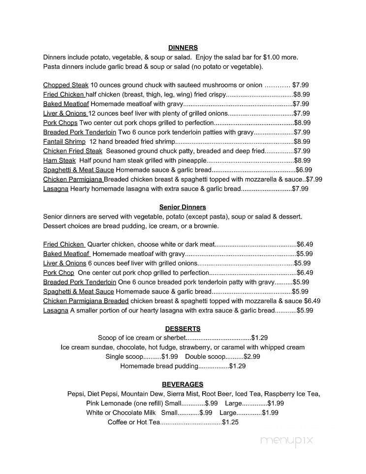 Countryside Restaurant - Darien, WI menu_pic