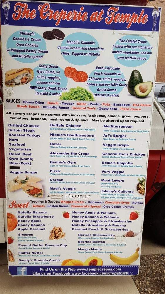 The Crepewalk - Philadelphia, PA menu_pic