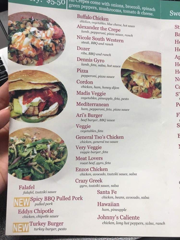 The Crepewalk - Philadelphia, PA menu_pic