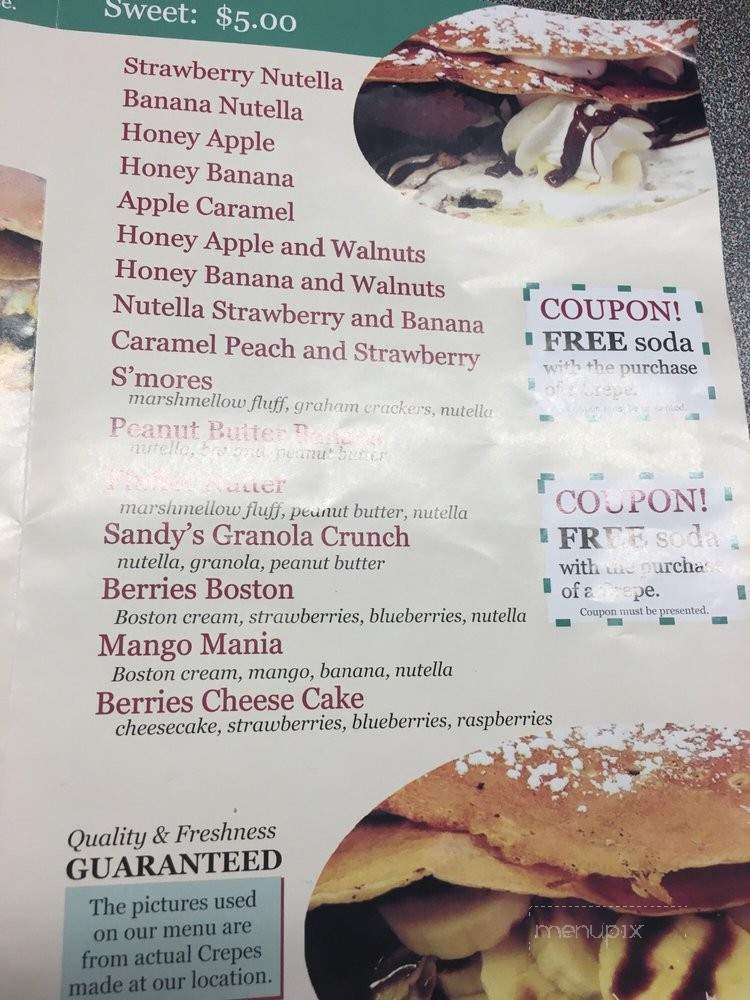 The Crepewalk - Philadelphia, PA menu_pic