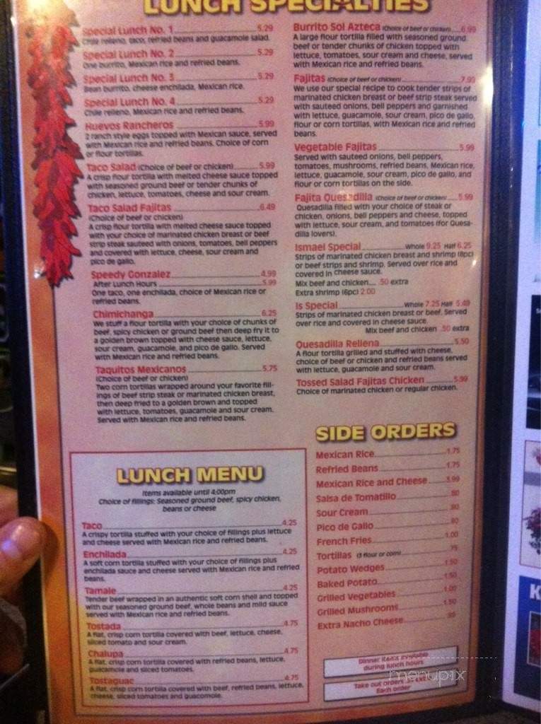 Sol Azteca Franklin - Franklin, KY menu_pic
