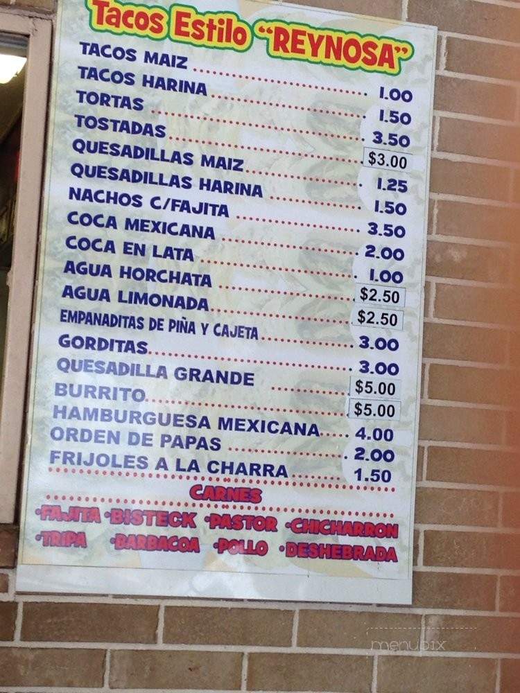 /250124874/Tacos-Estilo-Reynosa-Menu-Houston-TX - Houston, TX