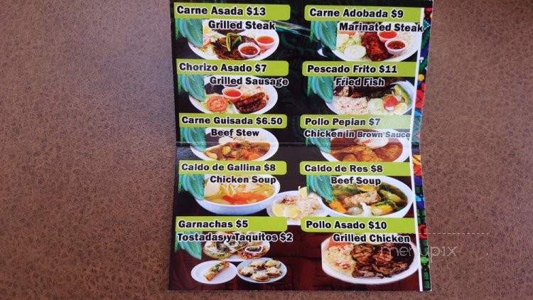 El Quetzal - Beltsville, MD menu_pic