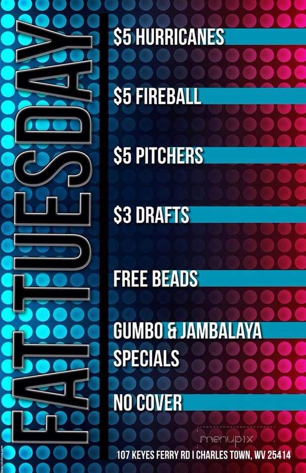 Legends Sports Bar & Lounge - Charles Town, WV menu_pic