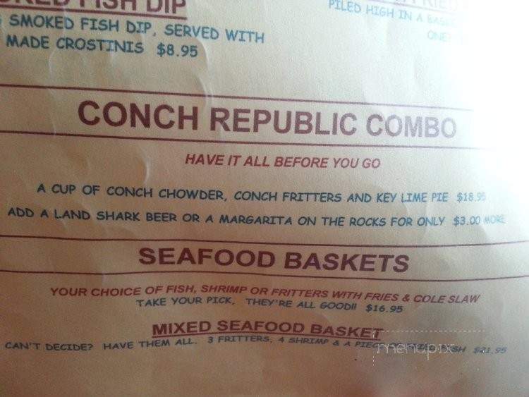 Conch Flyer - Key West, FL menu_pic
