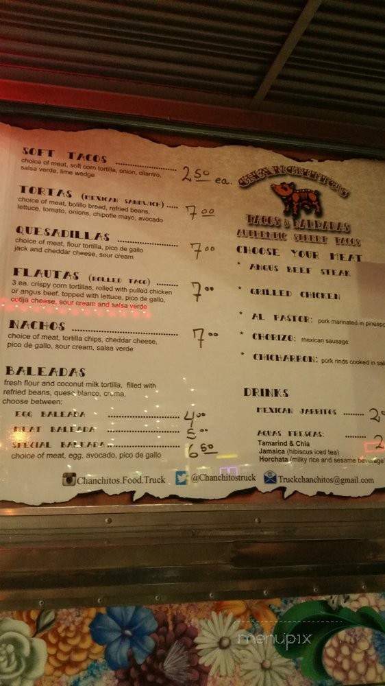 Chanchitos Tacos & Baleadas - Miami, FL menu_pic