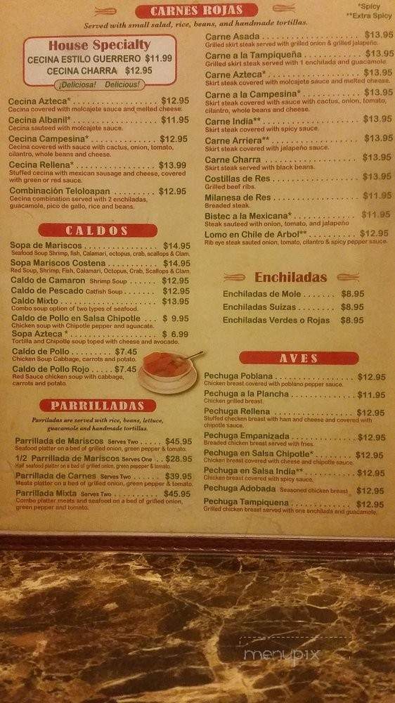 Xoctli Mexican Restaurant - Chicago, IL menu_pic