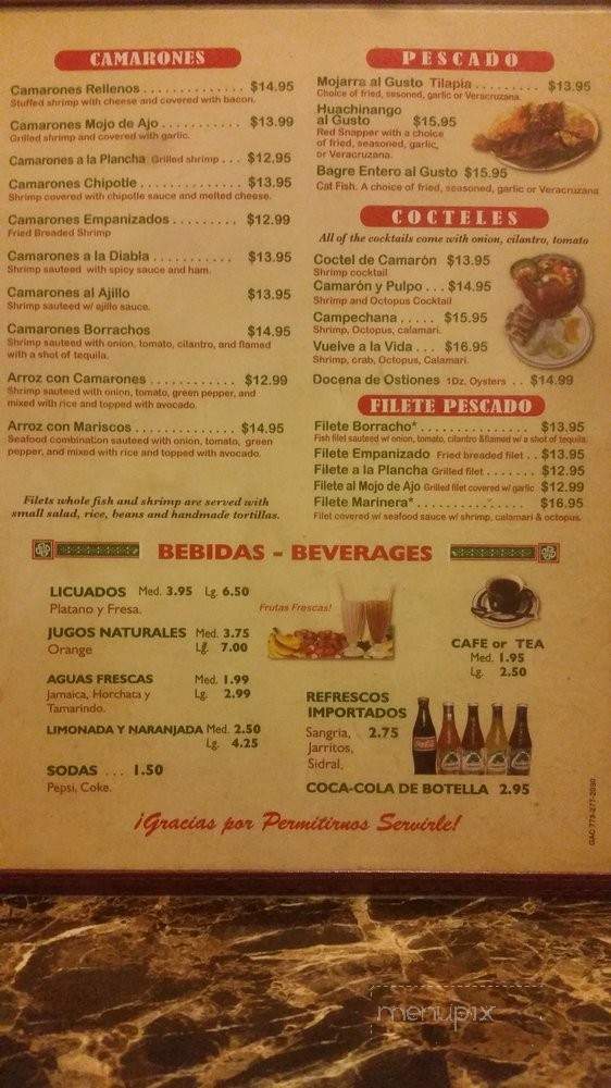 Xoctli Mexican Restaurant - Chicago, IL menu_pic