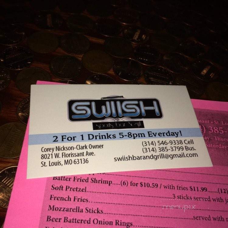 Swiish Sports Bar and Grill - Saint Louis, MO menu_pic