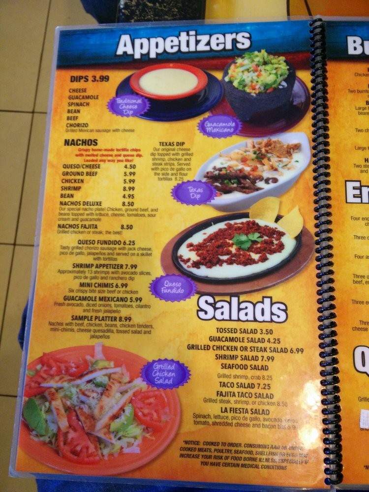 Casa Fiesta - Newton, KS menu_pic