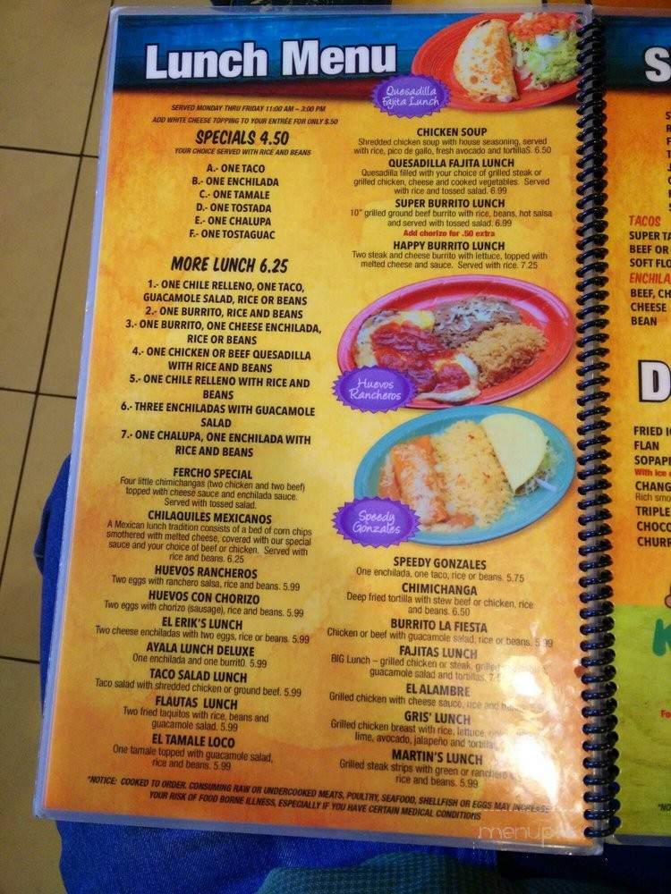 Casa Fiesta - Newton, KS menu_pic
