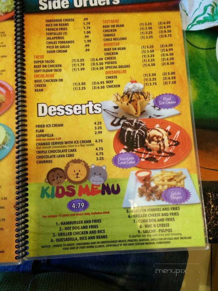 Casa Fiesta - Newton, KS menu_pic