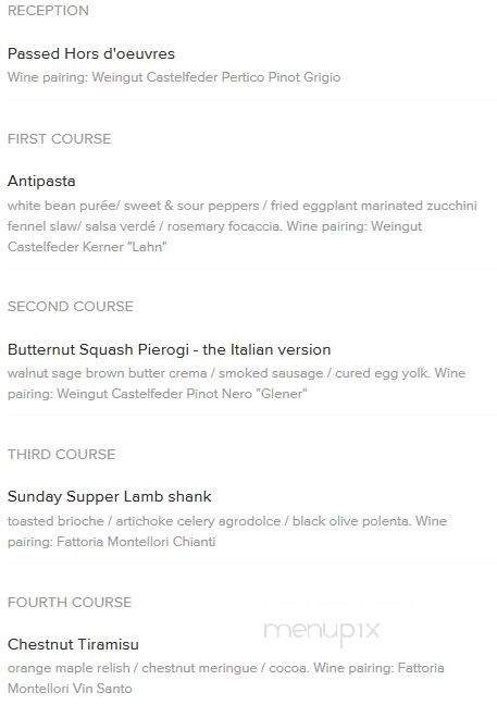 The Bistro - Indianapolis, IN menu_pic
