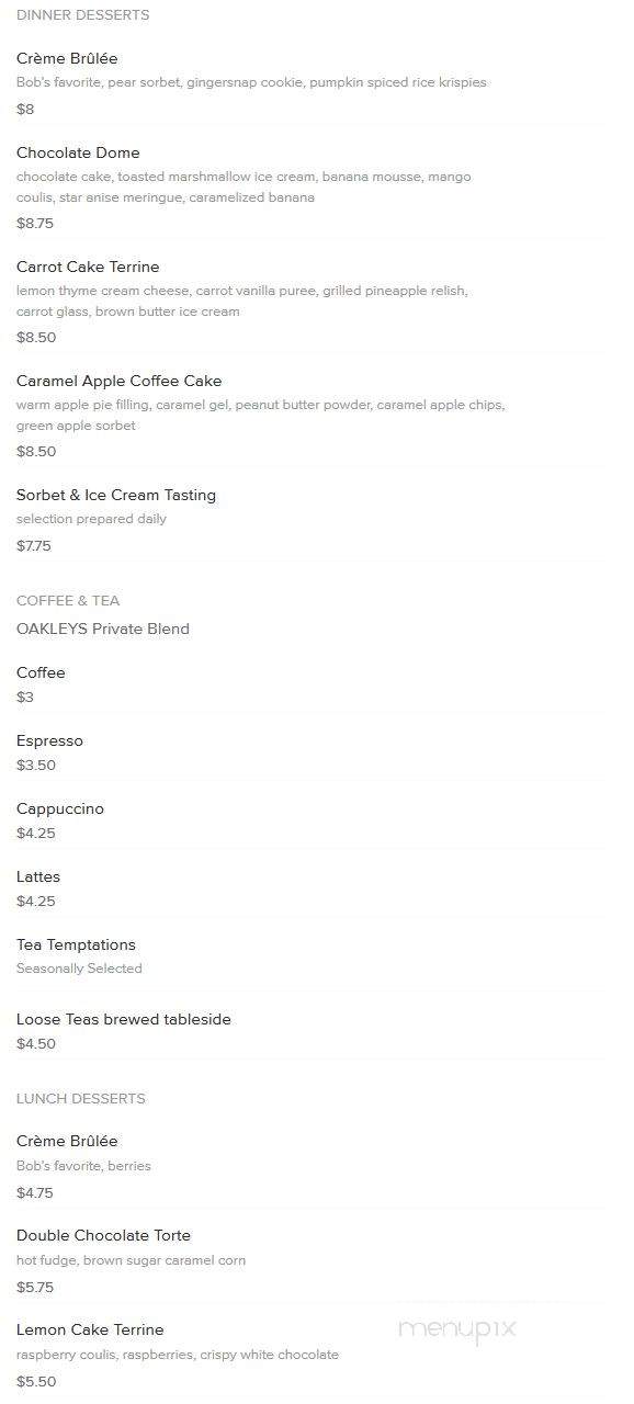 The Bistro - Indianapolis, IN menu_pic