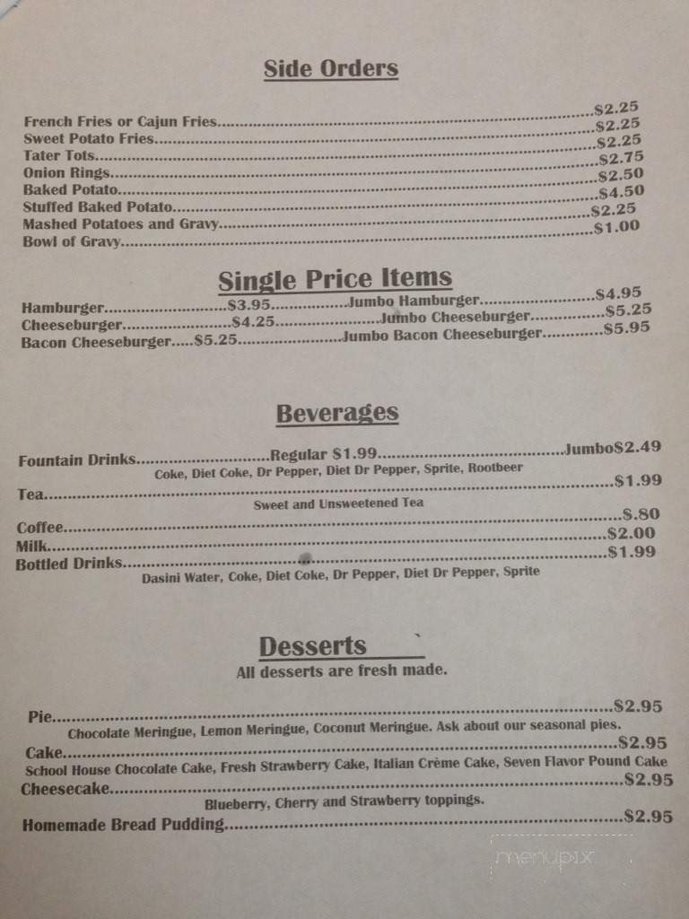 C-Bo's Country Kitchen - Winnfield, LA menu_pic