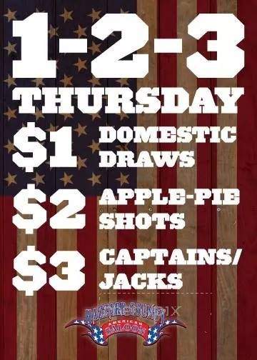 Hazzard County Saloon - Cedar Rapids, IA menu_pic