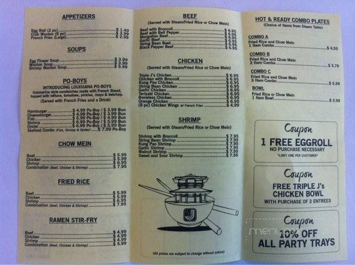 Triple J's Kitchen - Maywood, CA menu_pic