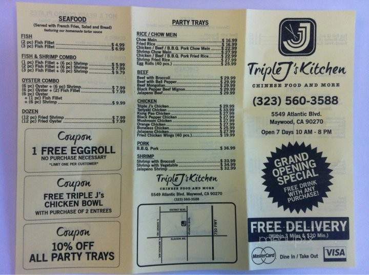 Triple J's Kitchen - Maywood, CA menu_pic