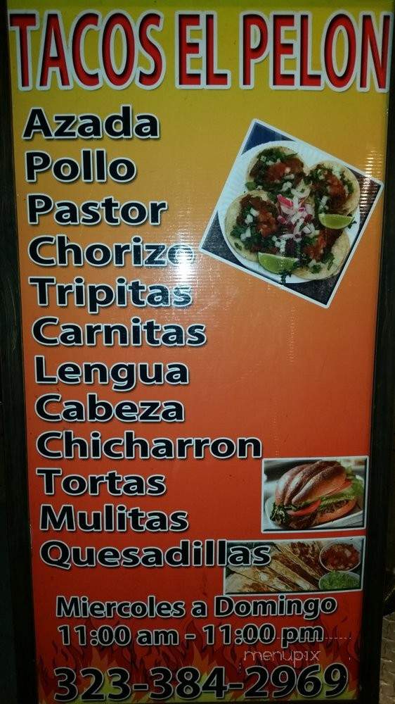 Tacos El Pelon - Los Angeles, CA menu_pic