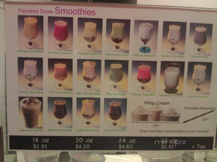 Snow House - Bell, CA menu_pic