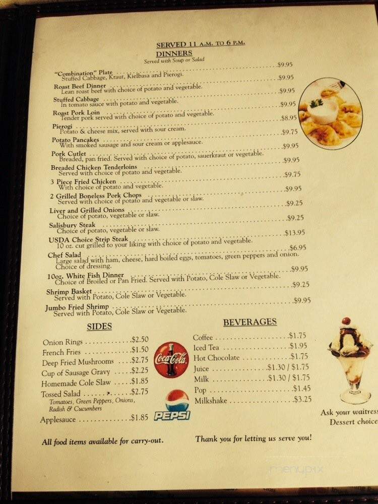 Half Way Restaurant - Southington, OH menu_pic