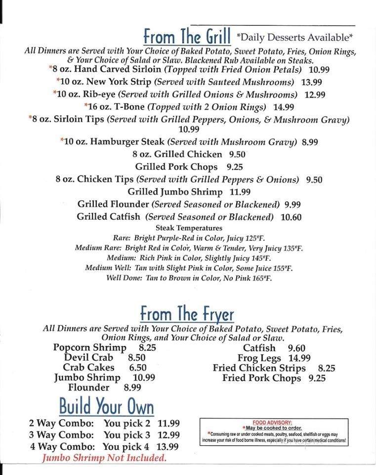 Phoenix Cafe - Mayodan, NC menu_pic