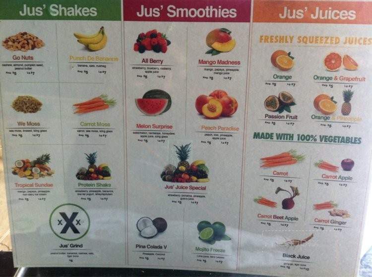Juice - Brooklyn, NY menu_pic