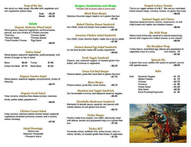 Medicine Wheel Cafe - Brooksville, FL menu_pic