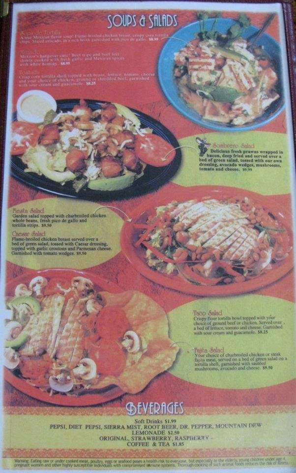 El Sombrero - Belfair, WA menu_pic