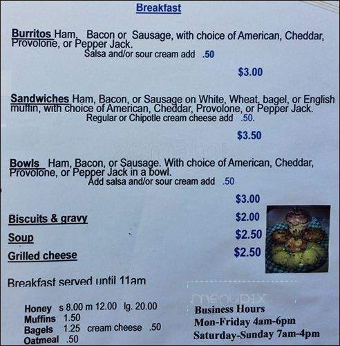 6th & Java - Bremerton, WA menu_pic