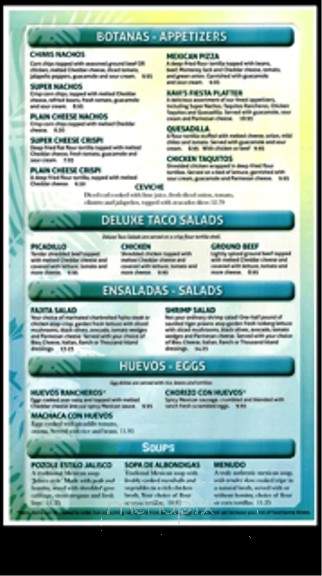 Chimi's Mexican Restaurant - Toledo, WA menu_pic