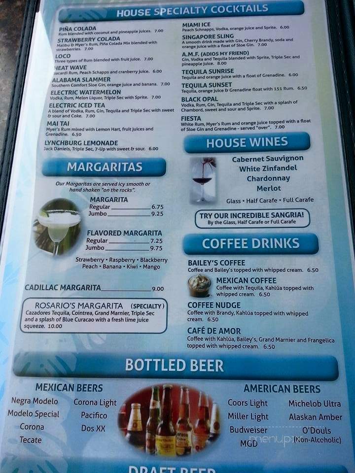 Chimi's Mexican Restaurant - Toledo, WA menu_pic