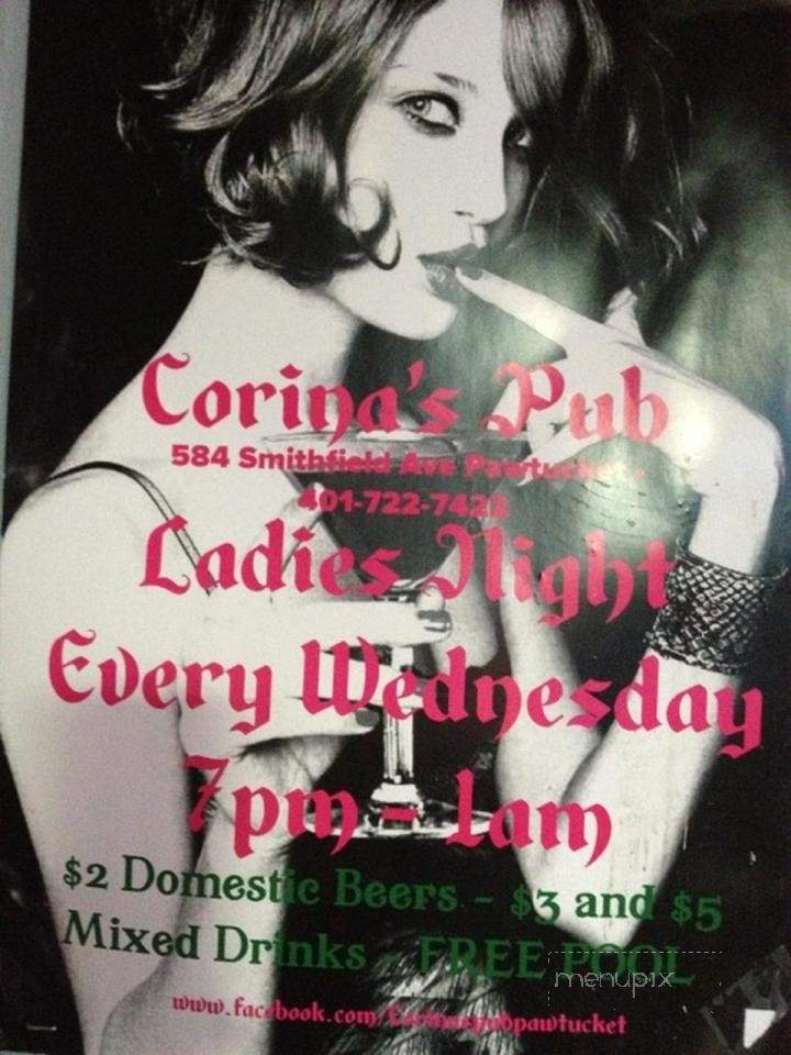 Corina's Pub - Pawtucket, RI menu_pic