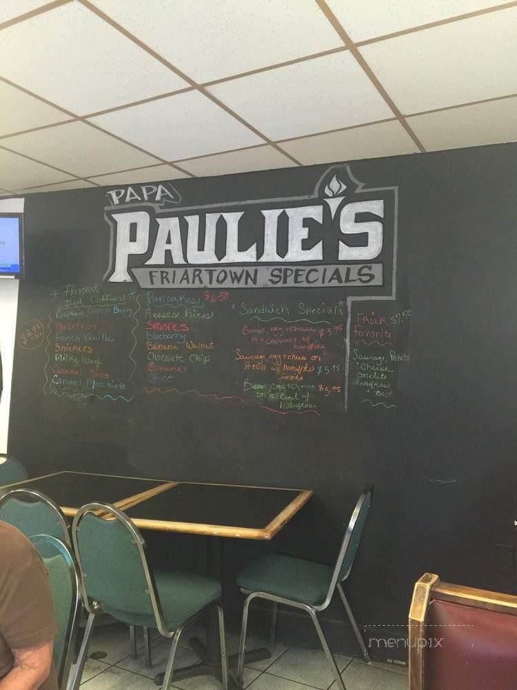 Papa Paulie's - Providence, RI menu_pic