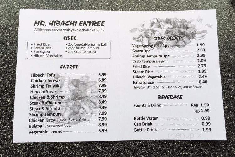 Mr. Hibachi - Atlanta, GA menu_pic