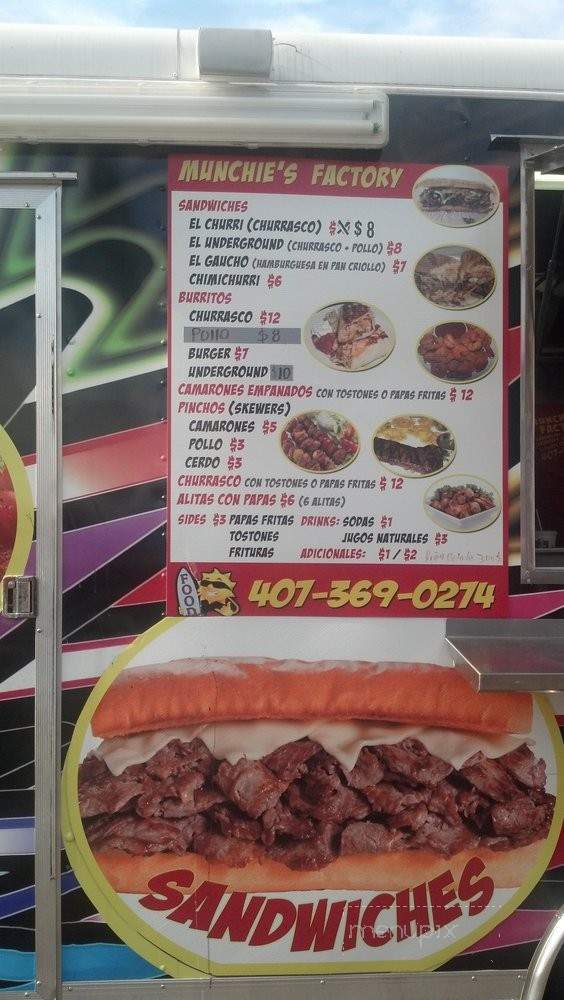 Munchie's Factory - Orlando, FL menu_pic