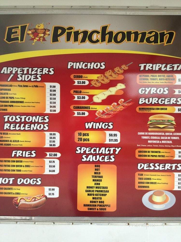 El Pinchoman - Orlando, FL menu_pic