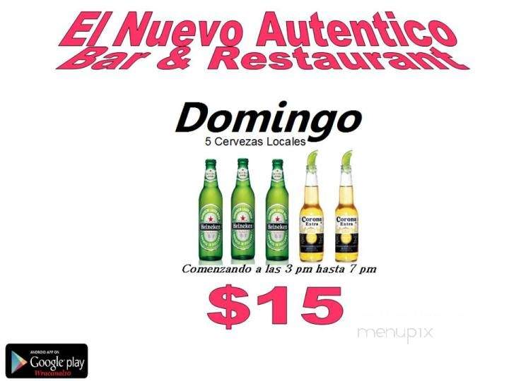 El Nuevo Autentico Restaurante - Altamonte Springs, FL menu_pic