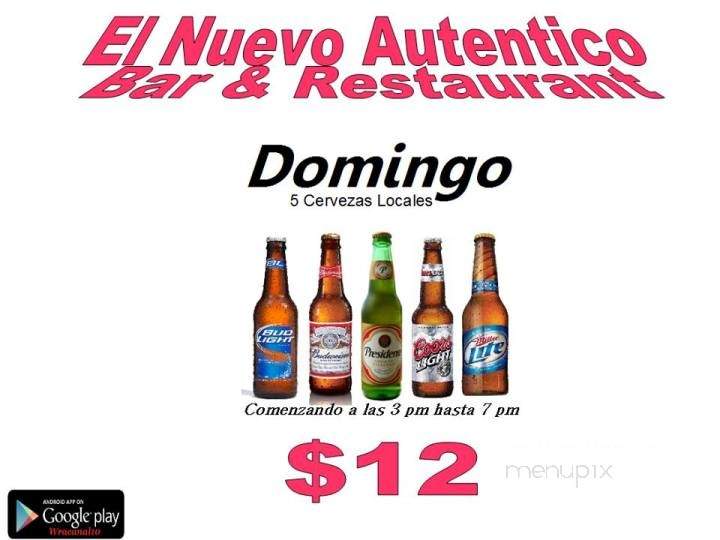 El Nuevo Autentico Restaurante - Altamonte Springs, FL menu_pic