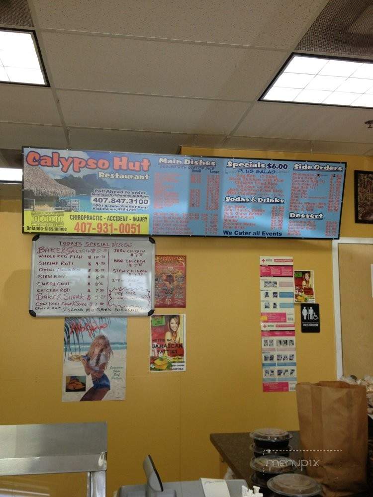 Calypso Hut - Kissimmee, FL menu_pic