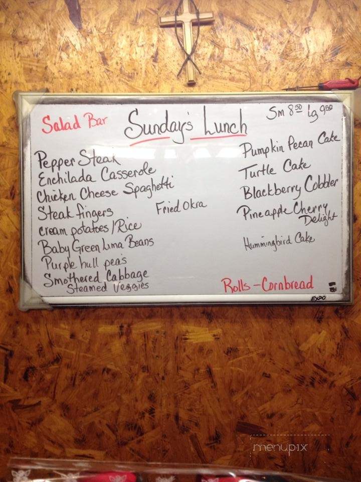 Janice's Dinner Bell Cafe - Kirbyville, TX menu_pic