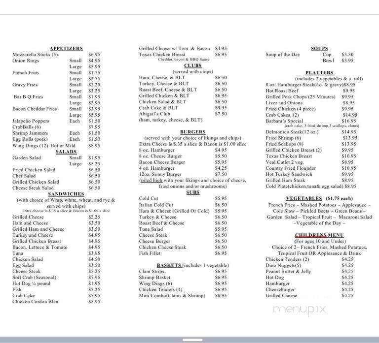Mom & Pop's Family Restaurant - Hurlock, MD menu_pic