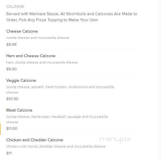 Caffe Roma - Pittsburgh, PA menu_pic